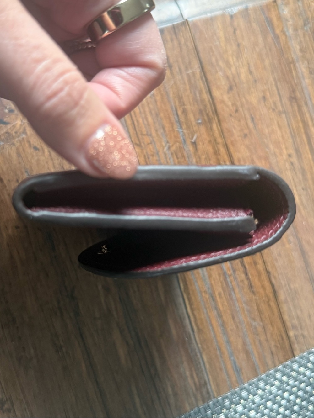 New Rare Louis Vuitton Rosalie Coin Purse in Empreinte Leather - Grenat Red SLG - Picture 7 of 10